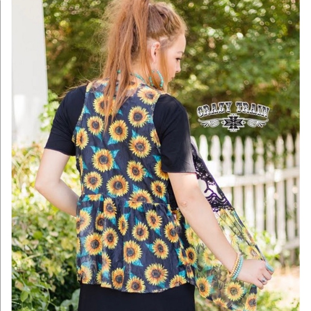 Sunflower lease cover-up/vest